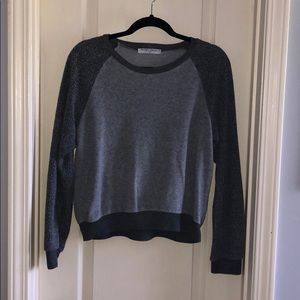 Fuzzy Two-Tone Gray Sweater